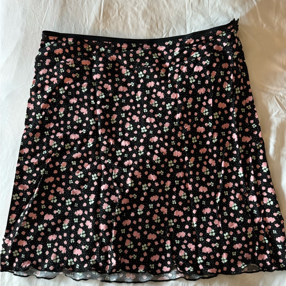 Free People IRL floral skirt, black, size 8